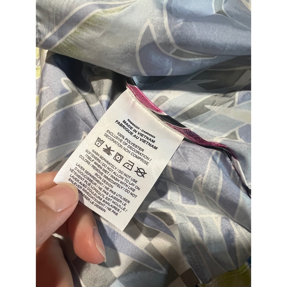 Nike Womens Windrunner Jacket Floral Tropical Print Cropped Windbreaker Multi M - Picture 9 of 9